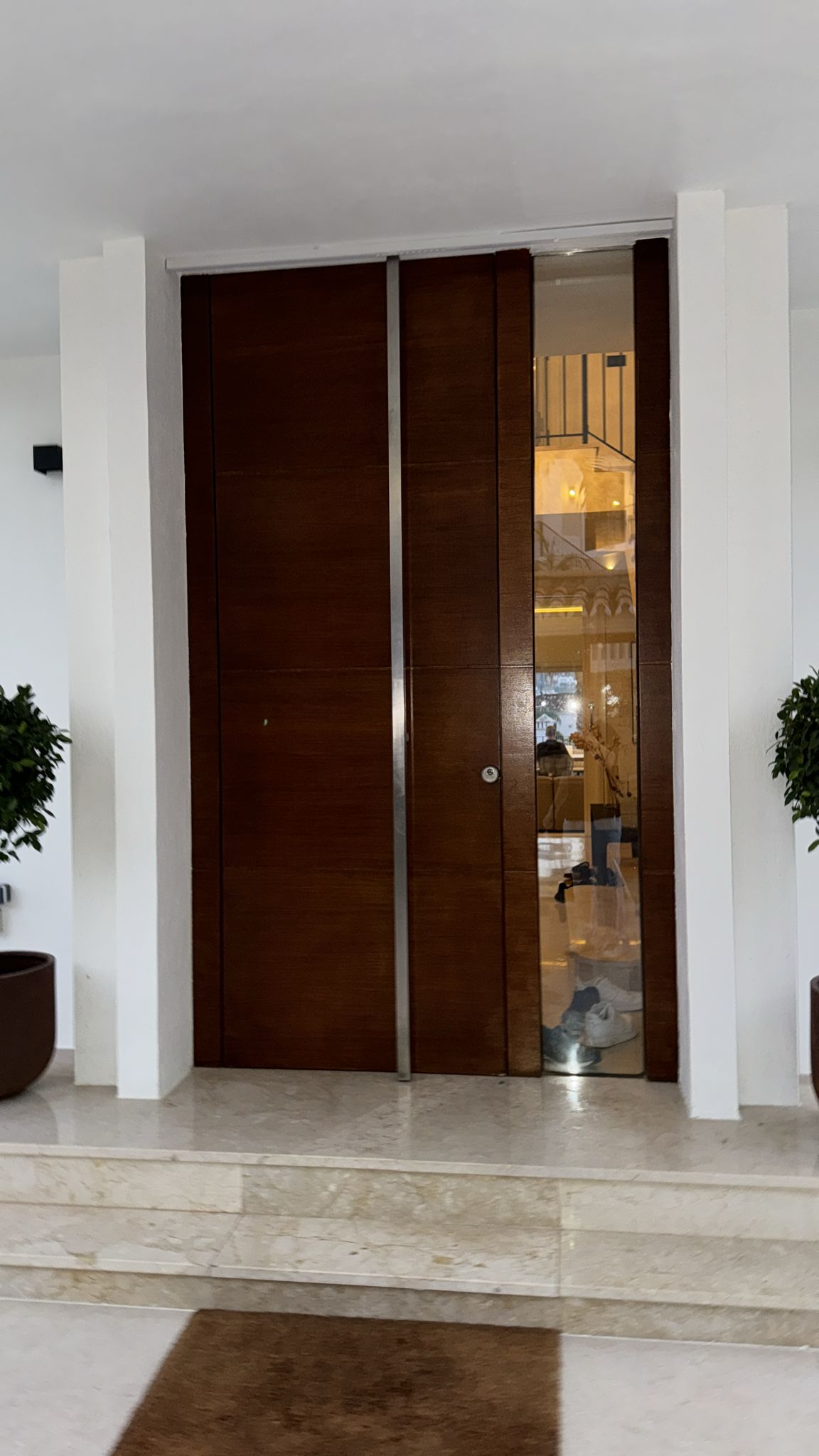 Puerta doble de madera de lujo — Marbella